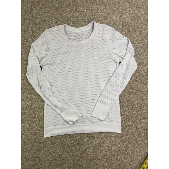 Lululemon Breeze Long Sleeve White Breathable Shirt 6 - Picture 3 of 9